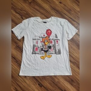 Daffy Duck IT Horror Clown, Pennywise, Warner Bros. Shirt, Juniors Size XXL, 2X